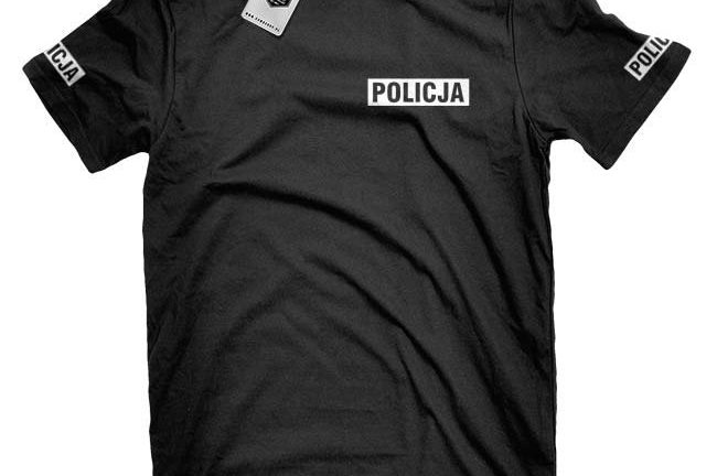 Koszulki z grafiką tematyczną dla policji, wojska i straży